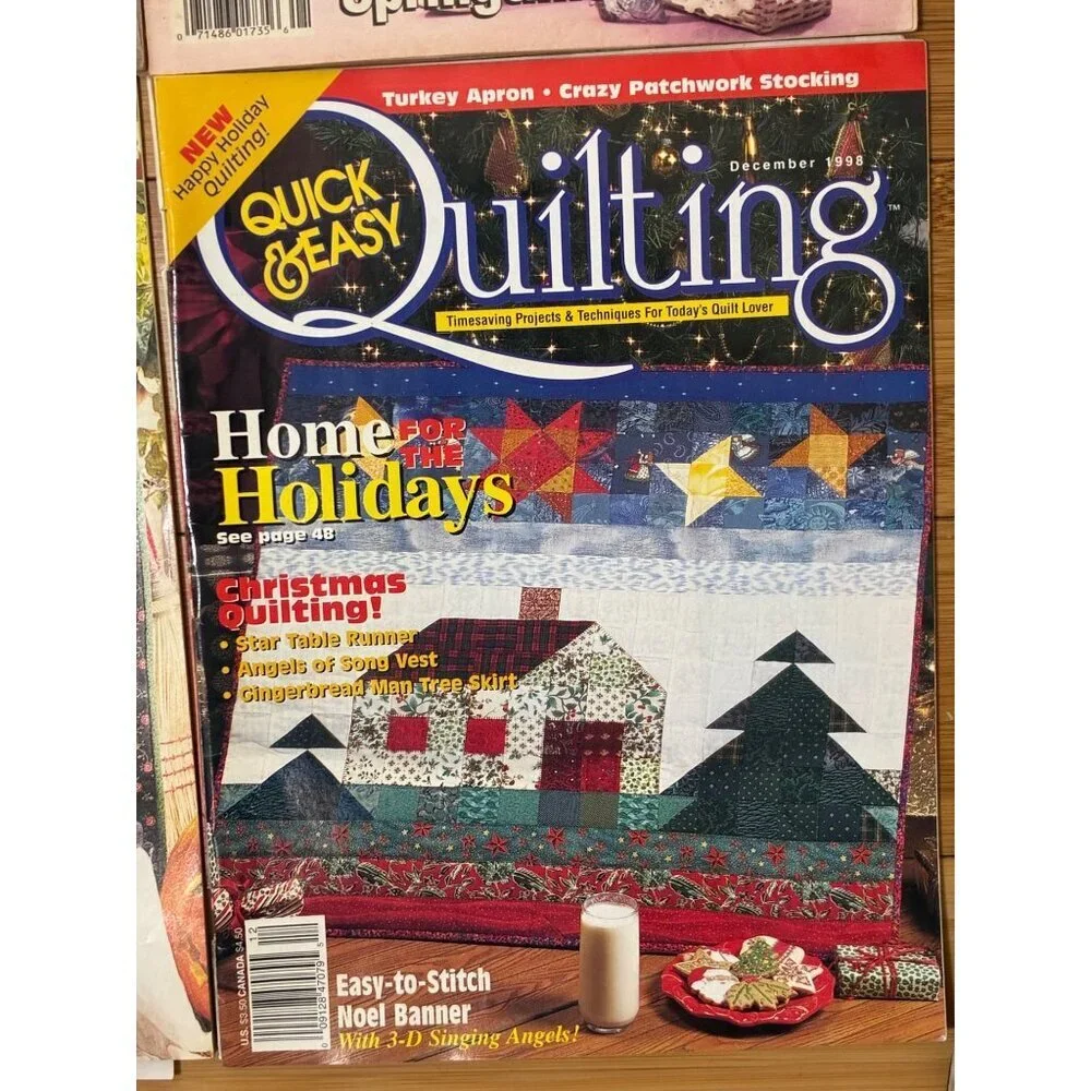 VTG Quick & Easy Quilting Magazine Bundle 9 Issues 1991-2000 Crafts DIY Y2K 90s